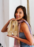 Load image into Gallery viewer, Mesh Ballet Flats with Bow - gold