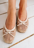 Load image into Gallery viewer, Fishnet Mesh Ballet Flats - beige