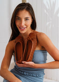 Load image into Gallery viewer, Caged Woven Ballet Flats - camel
