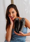 Load image into Gallery viewer, Textured Woven Ballerinas - black