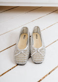 Load image into Gallery viewer, Caged Woven Ballet Flats - sliver