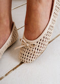 Load image into Gallery viewer, Caged Woven Ballet Flats - beige