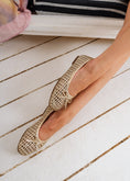 Load image into Gallery viewer, Caged Woven Ballet Flats - gold