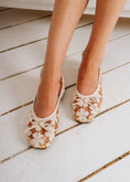 Load image into Gallery viewer, Floral Lace Ballerina Flats - beige