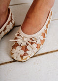 Load image into Gallery viewer, Floral Lace Ballerina Flats - beige