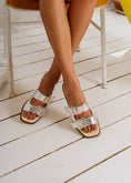 Load image into Gallery viewer, Cutout Bow Flat Slides - silver