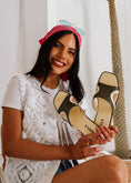 Load image into Gallery viewer, Two-Tone Studded Slide - olive