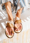 Load image into Gallery viewer, Two-Tone Sculpted Slides - cafe