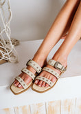 Load image into Gallery viewer, Studded Multi-Strap Sandals - beige
