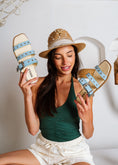 Load image into Gallery viewer, Studded Multi-Strap Sandals - blue