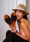 Load image into Gallery viewer, Elegant Open-Toe Flat Slides - black