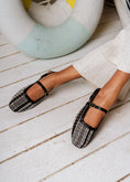 Load image into Gallery viewer, Multi-Weave Slingback Flats- black