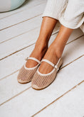 Load image into Gallery viewer, The Micro-Net Ballet Flat - beige