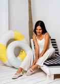 Load image into Gallery viewer, The Micro-Net Ballet Flat - white