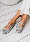Load image into Gallery viewer, Eyelet Mesh Ballet Flats - blue