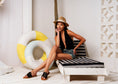 Load image into Gallery viewer, Tassel Detail Open-Toe Slides - black