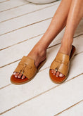 Load image into Gallery viewer, Tassel Detail Open-Toe Slides - cafe