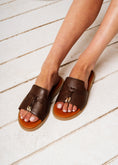 Load image into Gallery viewer, Tassel Detail Open-Toe Slides - brown