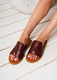 Load image into Gallery viewer, Tassel Detail Open-Toe Slides - maroon