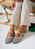 Load image into Gallery viewer, Lattice Flat Sandals - sliver