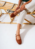Load image into Gallery viewer, Lattice Flat Sandals - camel