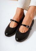Load image into Gallery viewer, Crackled Metallic Ballet Flats - black