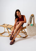Load image into Gallery viewer, The Geometric Mesh Flat - maroon