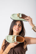 Load image into Gallery viewer, Chain-Detail Clog-green