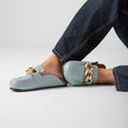 Load image into Gallery viewer, Chain-Detail Clog-baby blue