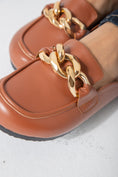 Load image into Gallery viewer, Chain-Detail Clog-camel