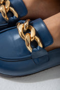 Load image into Gallery viewer, Chain-Detail Clog-dark blue