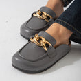 Load image into Gallery viewer, Chain-Detail Clog-gray