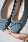 Load image into Gallery viewer, The Textured Ballet Flat-blue