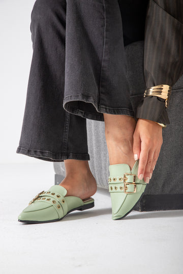 The Riviera Mule-mint green