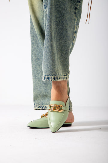The City Point Mule-mint green