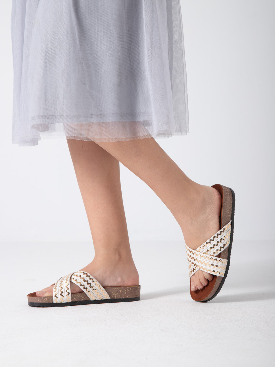 Ivory ZigZag Charm - white