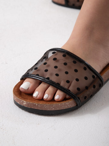 Mesh Dots Charm - black