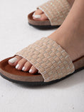 Load image into Gallery viewer, Braided Glam Slides - beige