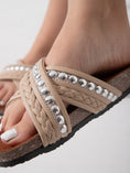 Load image into Gallery viewer, Twisted Shine Slip-ons - beige