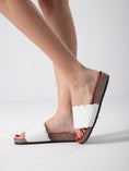 Load image into Gallery viewer, Boho Breeze Slides -white