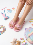 Load image into Gallery viewer, Cute Sunflower Clear-Strap Slides - pink