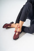 Load image into Gallery viewer, The Minimalist Buckle Mules-MAROON