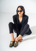Load image into Gallery viewer, The Minimalist Buckle Mules-OLIVE