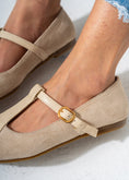 Load image into Gallery viewer, Pointed Toe T-Strap Flats-BEIGE