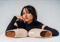 Load image into Gallery viewer, Embossed Croc-Effect Comfort Clogs-BEIGE