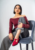 Load image into Gallery viewer, The Essential T-Bar Flats-RED