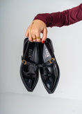 Load image into Gallery viewer, The Artisan T-Strap Flats -BLACK