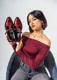 Load image into Gallery viewer, The Artisan T-Strap Flats -RED