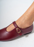 Load image into Gallery viewer, Minimalist Mary Jane Flats-MAROON