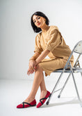 Load image into Gallery viewer, VelvetCriss Suede Flats-RED